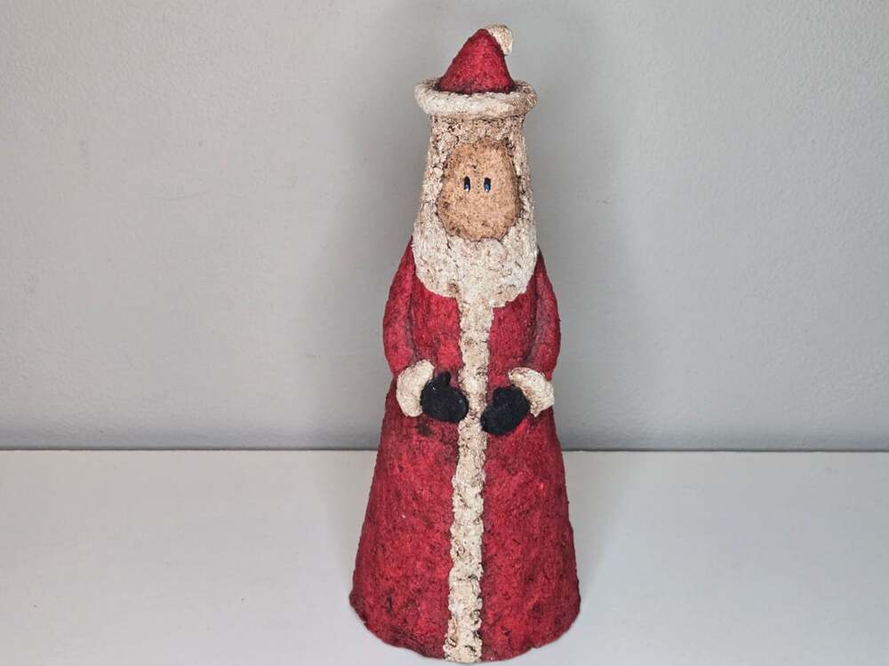 Primitive Craft Santa Figurine Cone Vintage Style OOAK